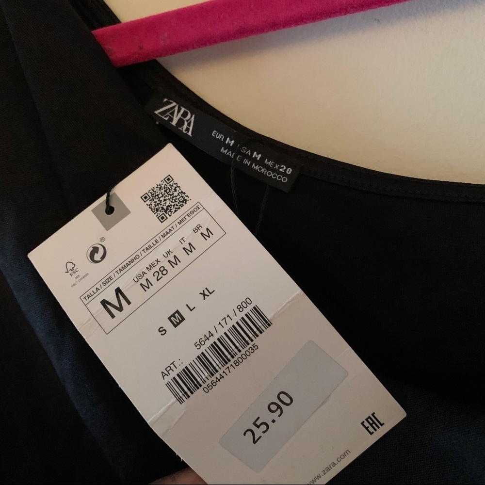 Zara Satin Look Asymmetrical Cami Top - Picture 3 of 3